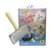 1+1 비숑 푸들 포메 털관리 슬리커브러쉬 S 피부마사지 애견빗 곱슬강아지 슬리커빗