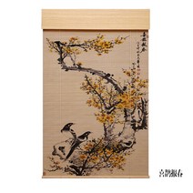 병품 제사 미니 커버 돌잔치 죽렴셔터 선의셔터차광 신중식연화 일본식 대나무 발코니문 차단장식, 21 까치가 봄을 알린다.