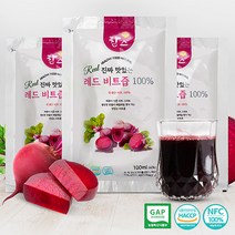 옛들애 레드비트즙 90ml 30개 친환경 비트즙 순간 열교환 살균 멸균식
