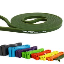 트로비스 풀업밴드(1단계)카키 파워밴드 턱걸이보조 튜빙밴드