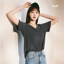 [The AtG] 더엣지 23SS 프렌치 린넨100 V넥 티셔츠 3종