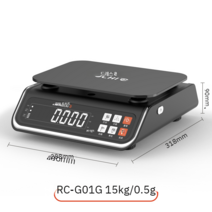 전자저울 업소용 가정용 실험실 연구실 과학 실험 저울 고정밀, G01G  범위 15kg  정확도 0.5g  강화유리