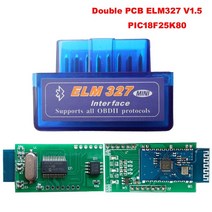 더블 PCB 미니 ELM327 V1.5 블루투스 3.0 자동 진단 도구 PIC18F25K80 OBD2 OBDII 안드로이드 토크 코드 스, 단일옵션