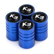 타이어 밸브캡 자동차 타이어 먼지 커버 휠 밸브 캡 4 개 기아 리오 씨드 스포티지 세라토 소울 쏘렌토 k2, 16 for K3 blue