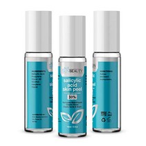 SALICYLIC 애시드 필 30 베타 하이드록시 BHA 함유 케미컬 필 - 주사비 블랙헤드 화이트헤드 막힌 모공 지루성 각화증 사마귀 제거제 비듬 울퉁불퉁한 지성 여드름 피부용1, 15ml 롤온