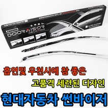 [AAX_8211139] (타입 : 유비A 크롬도어바이져(현대4P) | 차종 : 포터2 더블캡) 빗물 유입을 방지하는 현대자동차 크롬도어바이져 차량장마용품 차량썬바이저 선바이져 도