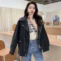 연예인가죽자켓 숏 아우터 봄 레더 여성 가죽 자켓 롱 루즈 오버 슬림 핏 라이더 간절기 잠바 집업 후드