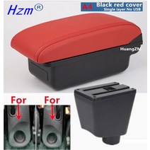 자동차인테리어 르노 Captur QM3 팔걸이 상자 Clio 4 3 자동차 센터 콘솔 수정 액세서리 USB LED, 04 A4 red No USB, 1개