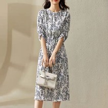모아레코 레니 리본 프린트 원피스