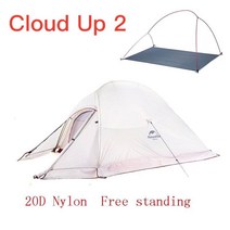 naturehike cloud up serie 123 업그레이드된 캠핑 텐트 방수 야외 하이킹 텐트 20d 210t 나일론 백패킹 텐트 with free mat, 협력사, cloudup2 그레이스커트