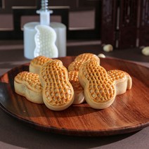 약과틀 스타일 땅콩 모양 Mooncake 실리콘 금형 DIY 크리 에이 티브 녹두 과자 베이킹 수제 비누 위한, 보여진 바와 같이, 하나