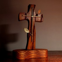 영롱공방 통원목 새싹탁상 가정용십자가 YL03