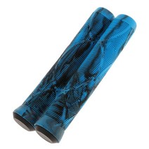 STK 자전거 그립 MTB BMX 미끄럼 방지 자전거 핸들 손잡이 잠금 장치 그립 1 쌍, 청 흑색