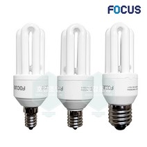 포커스 장미전구 삼파장 전구 EL 11W (E14/E17/E26), 주광색(흰색빛), 포커스삼파장EL11W(E14), 1개