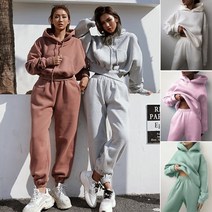 모던 캐주얼 후드 투피스 패션 추동 후드