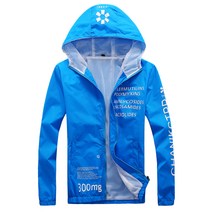 Makone 플리스자켓 남녀 방수 가벼운 우비 루어 바다낚시 낚시 옷 자외선차단옷 어구 용품, C03-Y05블루