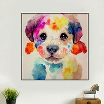보석 비즈 십자수 강아지 수채화 패브릭 공예 구슬 대형 DIY