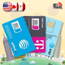 미국유심 티모바일 AT&T LTE 완전무제한 데이터 통화 하와이 뉴욕 캐나다 멕시코 여행 유심칩, AT&T 무제한(아이폰만 가능), 14일