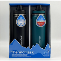 써모플라스크 보냉병 보온병 세트 2PK THERMOFLASK 코스트코, 710ml 블랙.민트