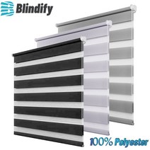 blindify 맞춤형 크기 100 폴리 에스테르 비드 로프 얼룩말 블라인드 가정 및 사무실 용 세미 정전 롤러 창 그늘