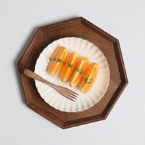 롬우드 월넛 원목 팔각 접시 트레이 25cm, 롬우드 월넛 팔각 트레이 25cm