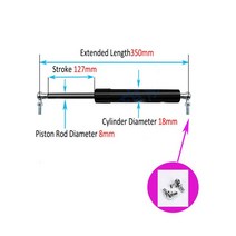 스트럿바 보강 지지대 1PC 350-500mm 20kg/200N/44LB 범용 스트럿 바 가스 스프링 지원 부팅 보닛 자동차, 01 350mm-A