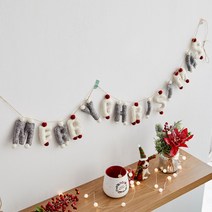 [모던하우스 창원점]크리스마스_펠트 메리크리스마스 가란드 화이트_XG0522005