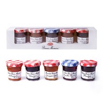 본마망 미니잼 5입 세트 250g (딸기 오렌지 라즈베리 살구 체리), 1개