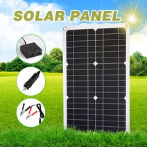태양열판넬 180W 듀얼 USB 태양 전지 패널 18V 야외 휴대용 충전기 태양열 충전 보드 전화 캠핑 자동차 플레이트, [02] Dual USB