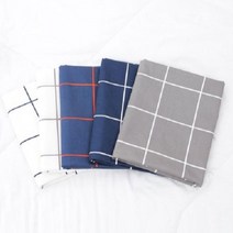 자투리 면40수트윌 원단 북유럽 큰 체크 택1, 면40수트윌 네이비바탕에 흰체크