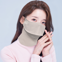 미소스 쿨 쉬폰 넥워머 골프마스크 자외선 차단 여성용, 그레이