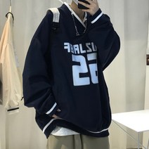 힙합의류2_ 미식 힙합 맨투맨 남식 하이웨이스트 후드 상의 V넥 커플룩 오버사이즈 아우터 트렌