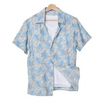 [블루반팔셔츠] 핫코드 남성용 하와이안 반팔 셔츠 6컬러 HC38