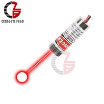 3V 5V 650nm 5mW 레드 포인트 도트 라인 크로스 레이저 모듈 초점 조절 가능 빔 레이저 헤드 유리 렌즈 DIY 용 산업용 클래스, 도트 레이저