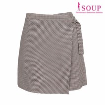 [SOUP] [숲] 비조 랩 체크 미니스커트(SV3SRC2)