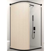 샤워부스 파티션 마그네틱 간이 커튼 욕실 물막이, 벽 폭 90x140-C봉-연두