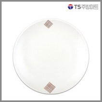[돌산멜라민] 더블체크(백) - 골든원형접시 (업소용 식당용), (DS-7799)