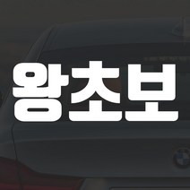 어른킹 빅사이즈 왕초보 C타입 포인트 컬러 데칼 스티커 자동차 드레스업 익스테리어 방수 시트지, C타입- 경차/RV(75x27cm) -옐로우