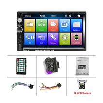 바닥 우퍼 자동차 스피커 podofo 2 din car radios 블루투스 hd 터치, 6-하얀