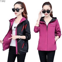 TANC여성 바람막이 점퍼 트렌치코트 후드 자켓 양면착용