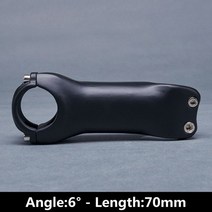 스템 블랙 매트 카본 스템 6/17 도 자전거 318mm 핸들 바 MTB 부품 60/70/80/90/100/110/120/130mm, 02 6 Degree 70mm