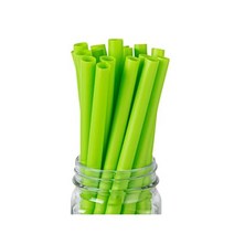 Basic Nature 22 9cm(9 1인치) 일회용 보바 빨대 지속 가능한 빨대 2000개 - 넓은 입 맛을 바꾸지 않음 그린 PLA/PBAT 빨대 뜨겁거나 차가운 음료용 Re