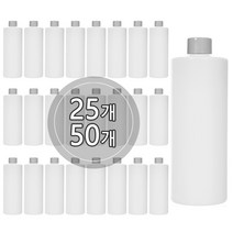 [50개묶음판매] 스킨캡 단마개용기 120ml 150ml 200ml 250ml 300ml 500ml 공병 화장품 소분 용기, 500ml 각백색용기, 투명캡, 50개