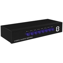 AuviPal 2/4/8 Way AV RCA Switch Selector Box AV 리시버, 8 in 1 Out Switch
