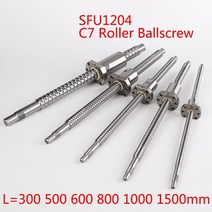 sfu1204 200 250 300 350 400 450 500 550 600 650 800 850 900 1000 1200 1500mm 콜드 롤러 볼 나사 1204 단일 볼 너트, bk bf10 엔드 서포트