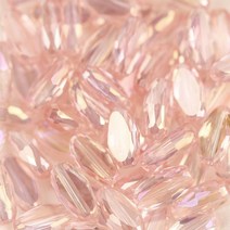 타원론델비즈 4x6mm 핑크크리스탈컬러 원석 비즈 구슬 공예 악세사리 반지 재료 비즈팔찌만들기