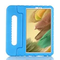 삼성 갤럭시 A7 라이트 8.7인치 SM-T220 SM-T225 키즈 케이스 충격 방지 에바 케이스 범퍼 커버 핸들 스탠드 컨버터블 핸들 경량 보호 커버, 푸른