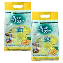 희창 유자차 스틱 50T X 2개(100T) 유자가루 율무차 쌍화차 생강차, 1kg, 2개