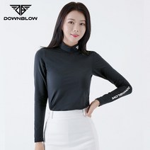 [다운블로우] 여성 골프웨어 기모 이너웨어 블랙/화이트 여자 골프티셔츠