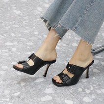 브이와이 여자 혁대 버클 슬리퍼 빅 SS 킬힐 포인트 구두